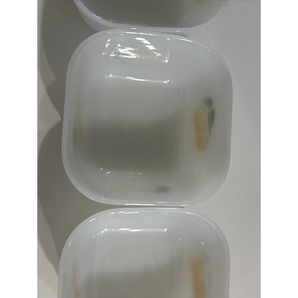 VTG Fire King Fruit Small Refrigerator Dish with Cover USA Hand Painted 4" Glass - Picture 15 of 16
